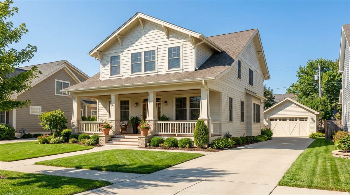 Bright, well-maintained suburban rental home in daylight representing a like-kind replacement property in a 2026 1031 exchange