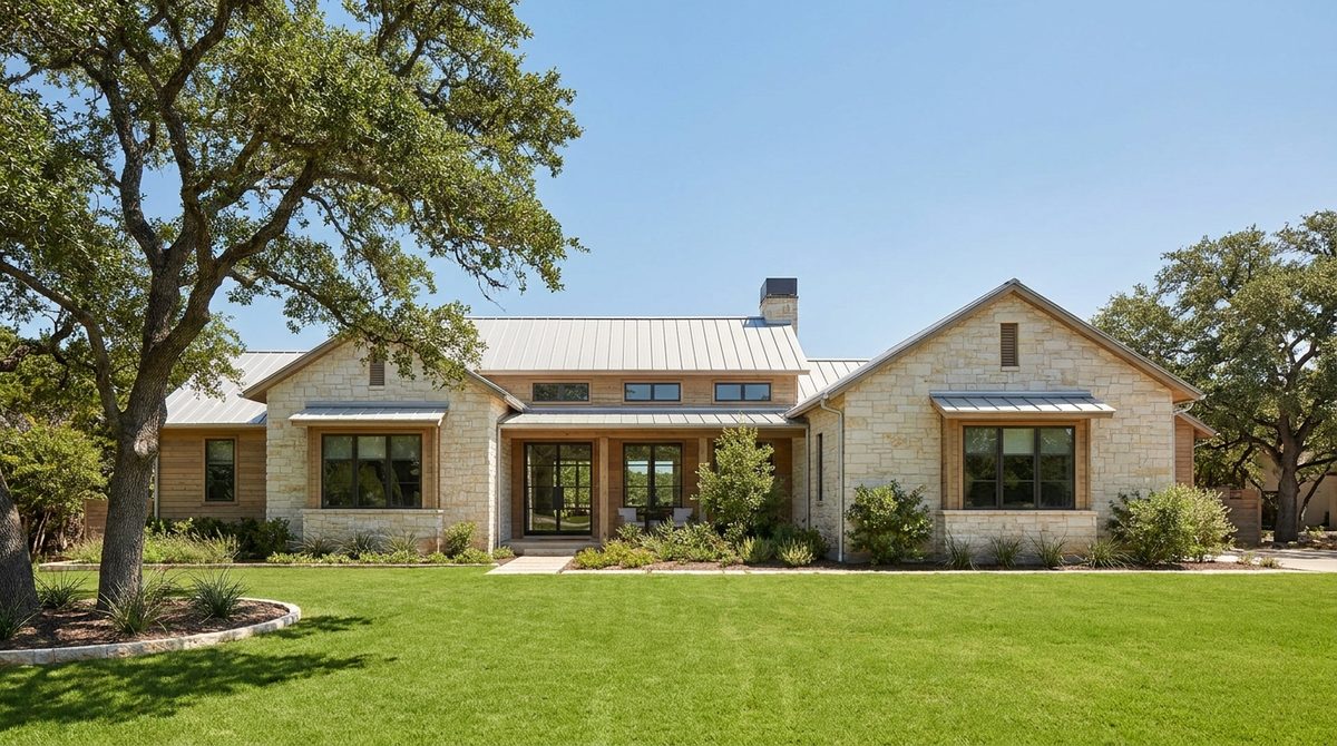 Austin Texas single-family home representative of the roughly $450K Travis County median sale price targeted by Opendoor and competing local cash buyers across the Austin-Round Rock metro