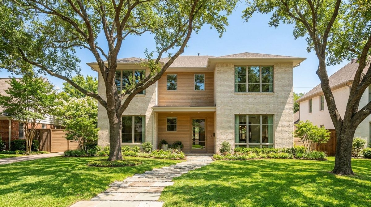 Renovated Oak Cliff bungalow at golden hour in Dallas County, typical 2026 cash-buyer target inventory in DFW
